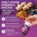 Melatonin 100mg for Antioxidant & Cognitive Health, Ultra High Dose Melatonin with CoQ10, Turmeric, Trans-Resveratrol, Vitamin B12 C E for Brain Anti-Aging, Cellular Repair and Energy, 75 Softgels