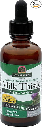 Natures Answer Milk Thistle, Alcohol-Free, 2,000 Milligram, 1 fl oz (30 Milliliter) - Pack of 2