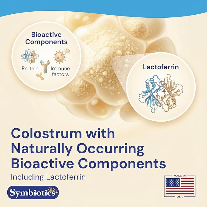 Symbiotics Naturade Colostrum Chewable Tablets – Immune & Digestive Support with Lactoferrin, Gluten Free, Low Sugar, Easy Daily Wellness Nutrition (120 Count - Pineapple)