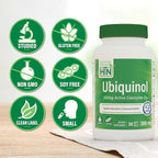 Health Thru Nutrition Ubiquinol 300mg 30 Softgels as Kaneka QH Reduced CoQ-10 | Stabilized - 3rd Party Tested | Enhanced Bioavailability | Cardiovascular & Mitochondria Function Support | Non-GMO