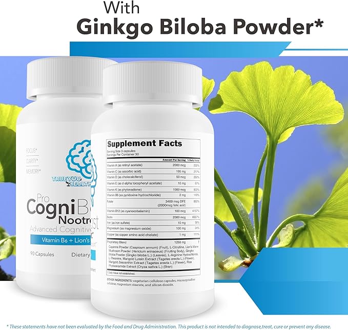 Pro Cogni Boost Brain Supplement - Top Memory & Clarity Blend - Our Best Pro Cogni Boost Nootropic Formulated for Overall Brain Health & Function - Think Cearly with Pro Cogniboost Brain Supplement