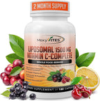 Liposomal Vitamin C with Zinc Capsules - Vit C Organic Elderberry, Amla, Camu Camu- Vitamina C High Absorption, Anti Aging, Immune Support,1500mg/Serving 3 Month Supply Gluten Free NON GMO Veggie Caps