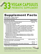 Raw Flora Women's Probiotics | Dr. Formulated 60 Billion CFU + Prebiotics | Digestive, Vaginal & Urinary Support | 33 Vegan Capsules with Cranberry & D-Mannose | Shelf Stable