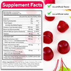Beet Root Gummies – Beetroot Supplement with CoQ10, Grape Seed, Vitamin C, B12 & B3 – Nitric Oxide Gummies for Circulation Support – Beet Supplement for Energy & Immune Support – 60 Beets Chews