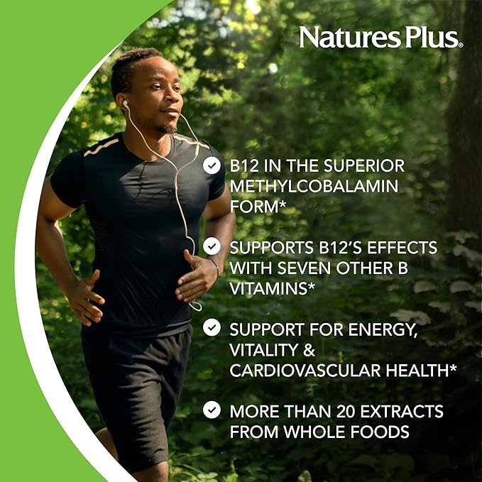 NaturesPlus Source of Life Garden Vitamin B12 - 60 Capsules, Pack of 2 - Includes 20+ Whole Food Extracts - USDA Certified Organic, Non-GMO, Vegan, Gluten Free - 60 Total Servings
