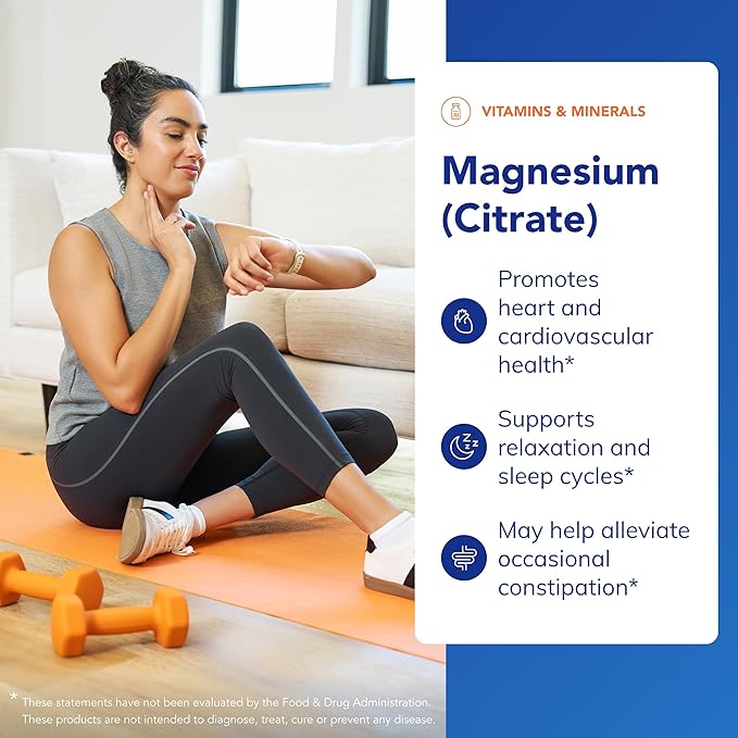 Pure Encapsulations Magnesium (Citrate) - Supplement for Sleep, Heart Health, Cognitive Health, Bone Health, Energy, Muscles, and Metabolism* - with Premium Magnesium - 90 Capsules