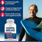 NEW AGE Amino Acid Complex – 20 Aminos with BCAAs, L-Glutamine, L-Arginine & Hyaluronic Acid – Supports Recovery, Energy, Immune Health & Wellness – Non-GMO, Gluten-Free – 60 Capsules