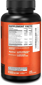 Jacked Factory Burn-XT Clinically Studied Fat Burner & Weight Loss Supplement - Appetite Suppressant & Energy Booster - with Acetyl L-Carnitine, Green Tea Extract and More - 120 Natural Diet Pills