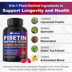 Fisetin Supplement + Vegan Omega-3 Algae Oil