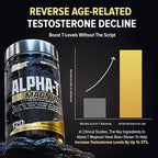Nutrex Research Alpha-T Magnum Testosterone Support for Men | Anabolic Supplement with Tongkat Ali, Fadogia Agrestis, Shilajit and Ashwagandha | Muscle Builder for Strength, Growth & Hormone Balance