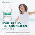 Mannatech Butyrate Supplement - Supports Gut Barrier Function, Intestinal Health, and Digestive Comfort - Promotes Short Chain Fatty Acid Production, Immune Support Supplement GI-Defense 60 Capsules