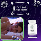 Sleep Well Calmness & Relaxing Support Formula - Powerful Blend with Magnesium, L-Theanine, GABA, and Melatonin - Enhances Relaxation + Promotes Healthy Sleep Patterns - 60 Capsules