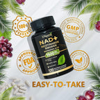 NAD Supplement 1500mg - Liposomal NAD+ Nicotinamide Riboside with Resveratrol, NAD Plus Boosting - Support Cellular Health, Stamina & Healthy Aging for Women & Men- Pack of 2
