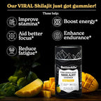 Better Alt Pure Himalayan Shilajit Gummies with Shilajit |High Potency Gold Grade| 60 Gummies for Energy Boost & Immune Support, 75 Percent + Fulvic Acid| Travel Friendly Mango Flavor