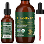 Global Healing Center - Vitamin B12 Sublingual 5000 MCG Organic Liquid Supplement, Methylcobalamin, Adenosylcobalamin, Hydroxo Long-Lasting Energy and Healthy Metabolism - Vegan B12 Vitamins (1 Oz)