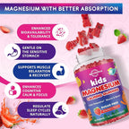 2 Pack Magnesium Gummies for Kids - Magnesium Glycinate Gummies with L-Theanine, Chamomile, Licorice, Vitamin B6, D for Kids & Adults Sleep, Muscle Relief & Nerve Bone - Strawberry 120ct