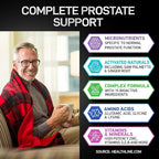 Prostate Health Supplements - Saw Palmetto for Men 320 mg, Pumpkin Seed Extract for Men's Health - 180 Prostate Supplement Tablets, 60 Serves