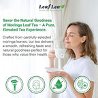 LeafLea 40 Moringa Tea Bags, 100% Natural and Pure Moringa Leaf Herbal Tea, Supports Digestion and Immune Health, Caffeine-Free, Sugar-Free, Vegan, Individually Wrapped for Freshness