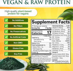 Sunlit Best Spirulina Powder Organic USDA - Chlorophyll, Fast Absorption, Blue-Green Spirulina Algae, Raw Vegan Protein - Non-GMO, Gluten Free Superfood Energy, Gut, Immune Support Supplement - 8 Oz