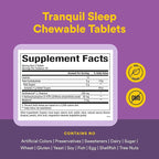 Natural Factors Tranquil Sleep - Calm Sleep Health Supplement - Relaxation Support Supplement with Melatonin & 5-HTP - 120 Chewable Tablets (60 Servings)