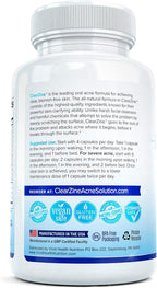 Acne Pills for Teens & Adults | Clear Skin Supplement, Vitamins for Hormonal & Cystic Acne | Stop Breakouts, Oily Skin and Zits, 90 Caps