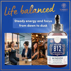 2-PACK Vegan Vitamin B12 Liquid - Max Strength Methylcobalamin B12 Sublingual 5000 mcg - Fast Absorbing Supplement for Mood, Memory and Energy - Non-GMO, Gluten-Free, Citrus Flavor B 12 Drops, 4oz