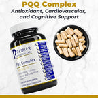 Premier Research Labs Premier PQQ Complex with CoQ10 - Coenzyme Q10, Co Q 10 Supplement with Pyrroloquinoline Quinone (PQQ) for Antioxidant, Brain & Heart Support - 60 Vegetarian Capsules