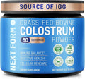 Bovine Colostrum Powder for Women &Men Source of IgG & IgA Grass-Fed, Pure Bovine Colostrum for Gut Health, Immune Support, Muscle Recovery & Wellness, Unflavored - 3.17 Oz - 60 Servings (Made in USA)