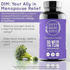 Menopause Supplements for Women – DIM Supplement + Probiotics | Estrogen Metabolism & Hormone Balance Support | Perimenopause Relief | Hot Flashes, Mood Swings & Night Sweats | Dong Quai | 60 Ct