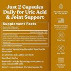 Eu Natural Purge Uric Acid Flush - Eat & Drink What You Want - Uric Acid Support for Joints & Mobility with Celery Seed, Tart Cherry & Chanca Piedra - 120 Vegetarian Capsules