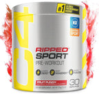 C4 Ripped Sport Pre Workout Powder Fruit Punch - NSF Certified for Sport + Zero Sugar Preworkout Energy Supplement for Men & Women - 135mg Caffeine + Weight Loss - 30 Servings