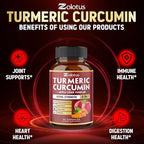 8 in 1 Turmeric Curcumin + Apple Cider Vinegar Capsules, 3 Month Supply with Ashwagandha, Ginger, Garlic Bulb, 95% Standardized Curcuminoids, Joint & Absorption Support