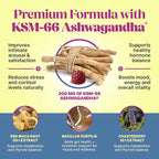 Libido Booster for Women Intimacy Gummies - Increase Passion, Desire, Mood & Excitement, Relieve Stress, Reduce Dryness & Heighten Sensitivity, KSM-66 Ashwagandha Aphrodisiac & Arousal Supplements