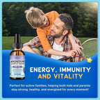 Magnesium Glycinate Liquid for Kids, Kids Magnesium Liquid Drops Supplement with L-Theanine, Calcium, Zinc, Vitamin D3 K2 for Sleep Calm Relaxation Brain Bones Focus, Grape Flavor 2 Fl Oz