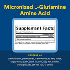 Natural Factors, Micronized L-Glutamine 1000 mg, Supports Muscles and Immune Function, 180 Capsules