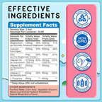 Magnesium Glycinate Liquid for Kids, Kids Magnesium Liquid Drops Supplement with L-Theanine, Calcium, Zinc, Vitamin D3 K2 for Sleep Calm Relaxation Brain Bones Focus, Mixed Berry Flavor 2 Fl Oz
