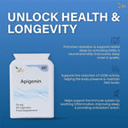 Ved Apigenin 50mg, Optimal Dose for Sleep & Relaxation Support, Grapefruit Source, 90 Vegan Capsules,(3 Months Supply)