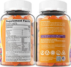 1Pack Fiber Gummies for Adults with Psyllium Husk, 7G(Soluble + Insoluble) Daily Prebiotic Fiber with Inulin, FOS, Guar Gum, Multivitamins for Daily Digestive Health, Regularity Gut Support,Sugar Free