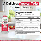 Herbal Clean Qcarbo16 Same-Day Detox Cleanse Drink (16 fl oz) - Tropical Flavor Full Body Cleanse* Detox Drink for Moderate Toxin Level*, Vitamin B2 and Vitamin B12 for Men & Women