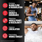 Force Factor Nitric Oxide Booster,Fast-Acting Formula with L-Arginine,Boosts Nitric Oxide Levels,Maximize Muscle Pumps,Enhance Endurance,Improve Circulation,120 Capsules,(Pack of 2)