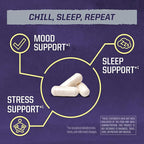 Magnesium Supplement L-Theanine Capsules Mood, Sleep & Stress Support with Magnesium Bisglycinate, L-Theanine & GABA Promotes Relaxation, Sleep Quality & Mental Clarity Vegan & Non-Drowsy 90 Capsules