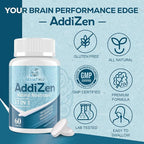 17-in-1 Brain Supplement for Memory and Focus | Natural Nootropics Brain Supplement for Brain Cognition, Energy | High Absorption | L-Theanine, Phytonutrient Blend and Vitamins B6, B12 | 60 Tablets