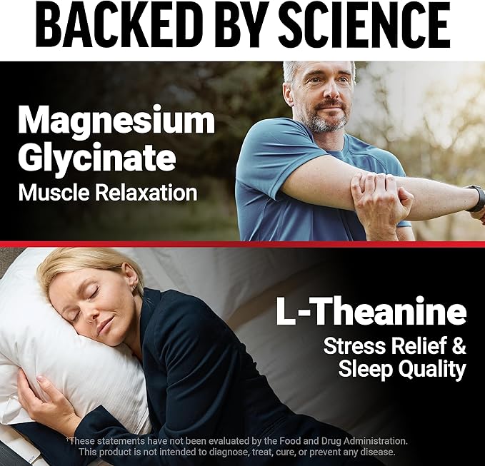 Force Factor Magnesium + L-Theanine, Magnesium Bisglycinate Supplement to Support Bones, Muscles, Nerves, Relaxation, and Mood, Vegan, No Gelatin, Non-GMO, 120 Vegetable Capsules