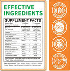 Magnesium Gummies for Kids - Magnesium Glycinate Gummies Supplement with L-Theanine, Vitamin B6, D3 for Adults & Kids, Calm Magnesium for Sleep, Relaxation, Brain, Bones, Sugar Free Orange 60ct