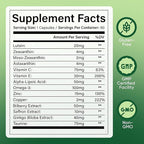 14 in 1 Advanced Eye Formula, Eye Supplement with Lutein, Zeaxanthin, Astaxanthin, Bilberry Extract & Zinc, Eye Vitamin and Mineral Supplement for Adults & Seniors, 60 Capsules (1)
