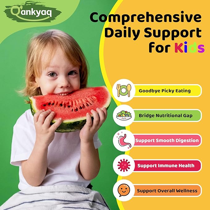 Q'ankyaq Sulforaphane Supplement for Kids, Appetite Booster, & Vegetable Nutrition Gap, D mannose Gummies for Women, Kidney Cleanse Detox & Repair Gummies