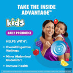 Digestive Advantage Daily Probiotic Gummy for Kids, Multi, Natural Fruit Flavours, 80.0 Count (Pack of 2)