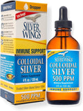 Natural Path Silver Wings - Colloidal Silver 500 ppm - Pure Mineral Supplement - Immune Support for Your Family - Powerful Healing Without a Bad Taste (4fl oz/120ml)