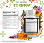 Turmeric Moringa Supplement | Ginger Boswellia Saffron - Supplement for Women and Men with Ceylon Cinnamon, Tart Cherry, Quercetin Garlic Nettle Holy Basil - 3Pack