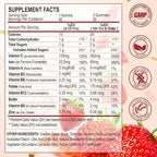 Iron Supplement Gummies for Women, Men & Kids, 65mg Iron & 250mg Vitamin C per Serving - Healthy Blood, Energy & Immune Support Iron Vitamin Gummy with Folate, 2 Pack